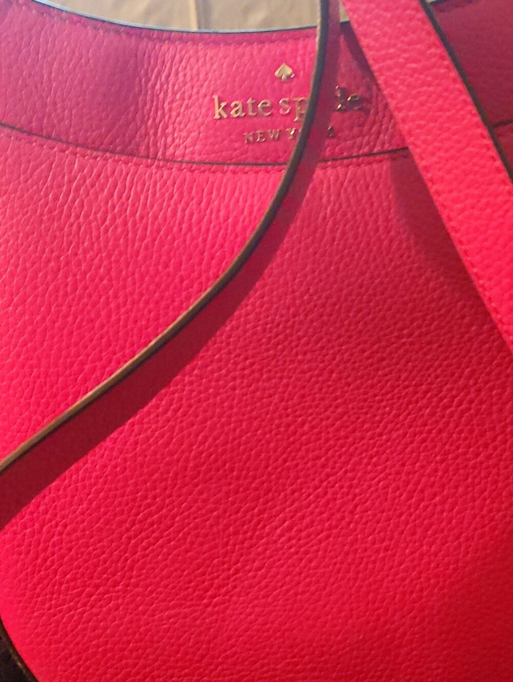 kate spade Bright Pink Pebbled Leather Hobo Bag
